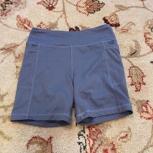 Blue biker shorts